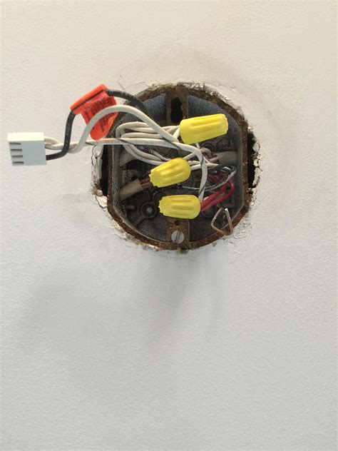 ceiling junction box has no screw holes|plastic junction ceiling repair.